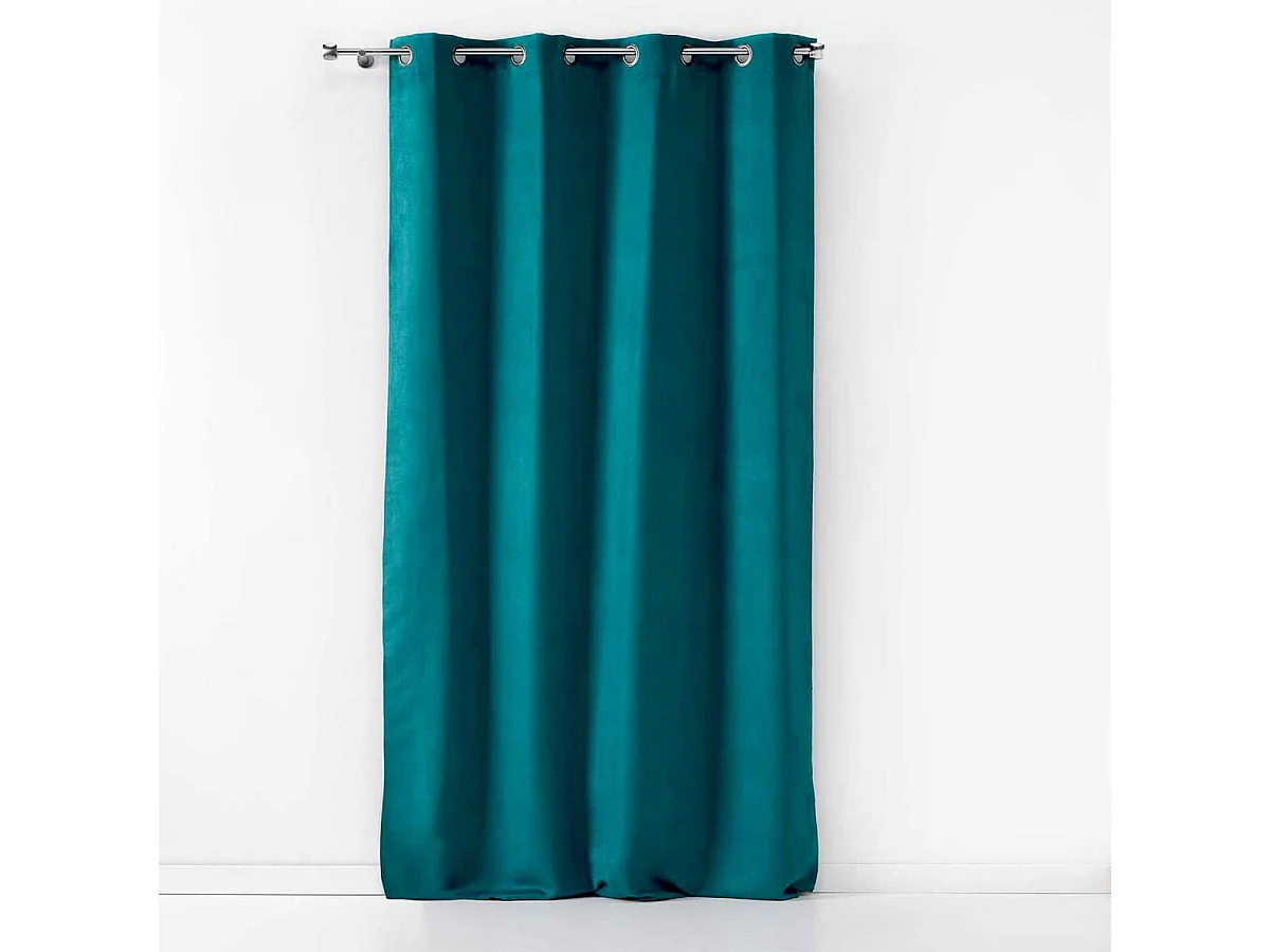 Rideau à Œillets "Sultane" 140x240cm Bleu Pétrole