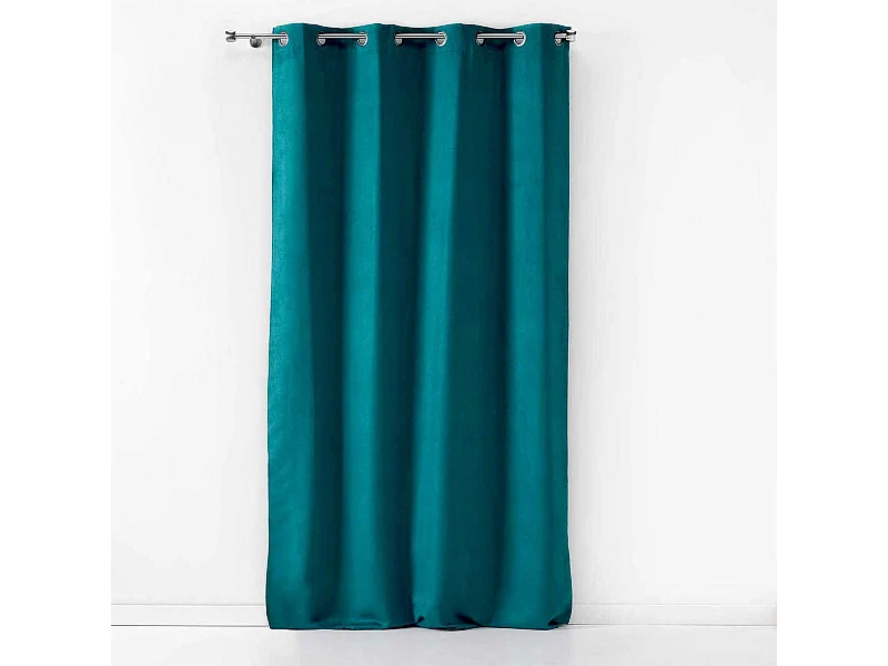 Rideau à Œillets "Sultane" 140x240cm Bleu Pétrole