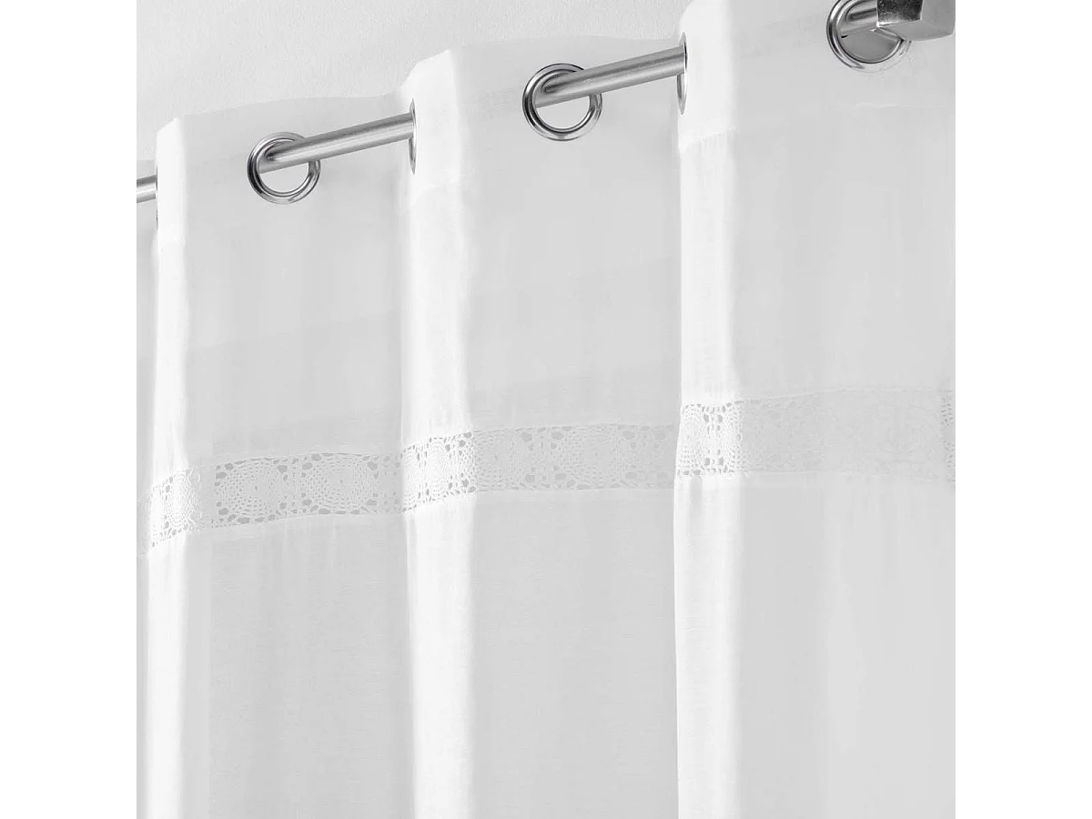 Rideau à Œillets Tissé "Everest" 140x240cm Blanc