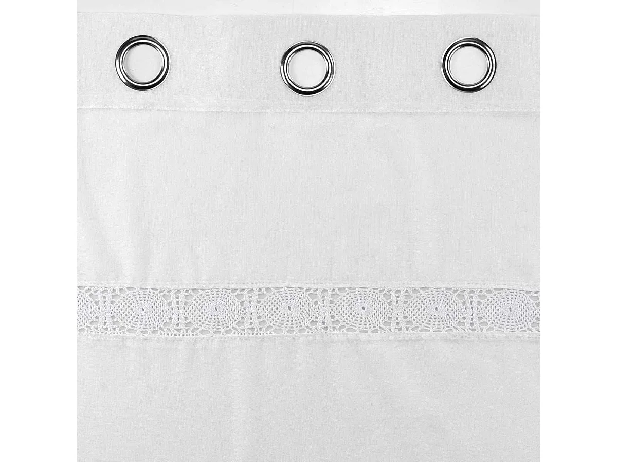 Rideau à Œillets Tissé "Everest" 140x240cm Blanc