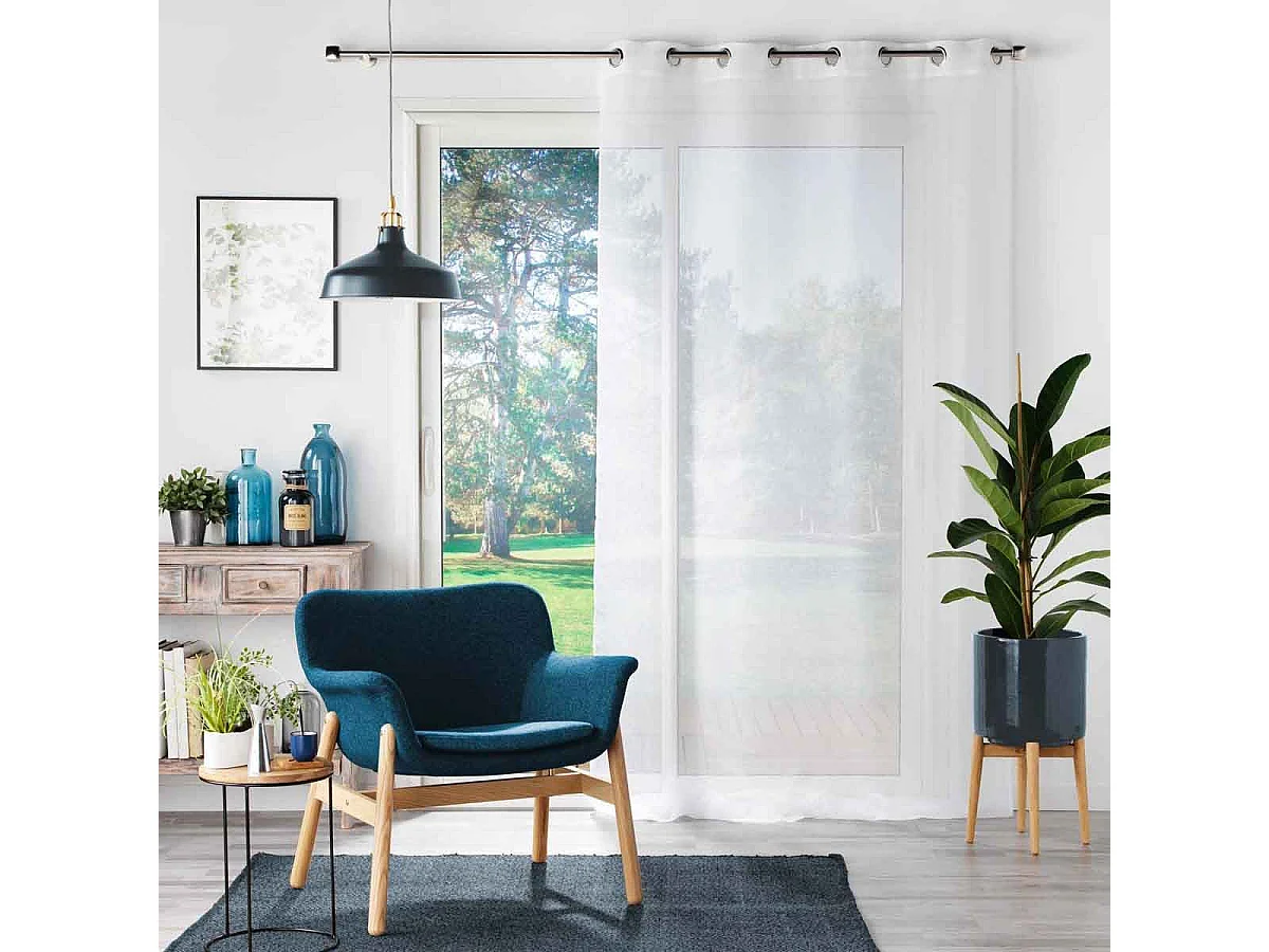 Rideau Voilage à Œillets "Malina" 140x240cm Blanc