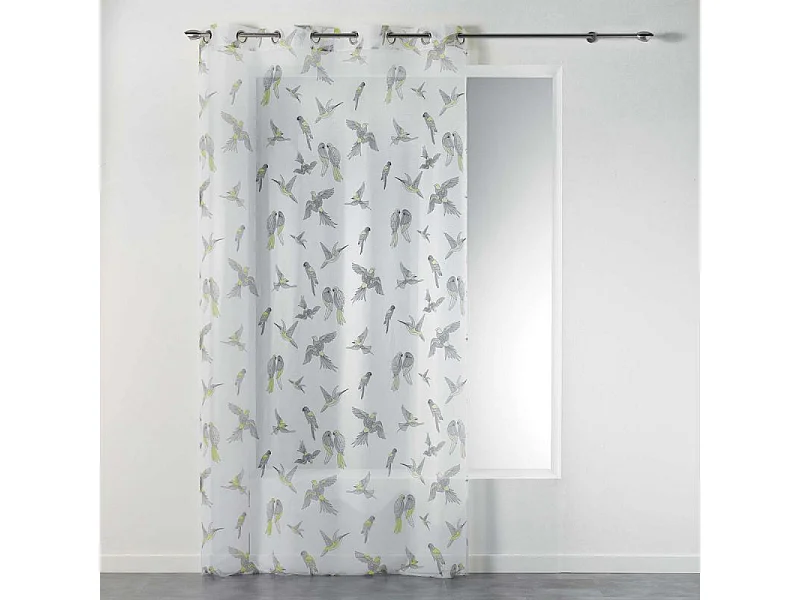 Rideau Voilage à Œillets "Envolée Chic" 140x240cm Jaune