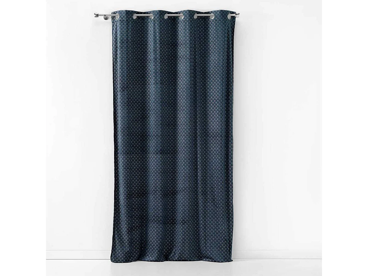Rideau à Œillets Imprimé "Azureor" 140x240cm Bleu