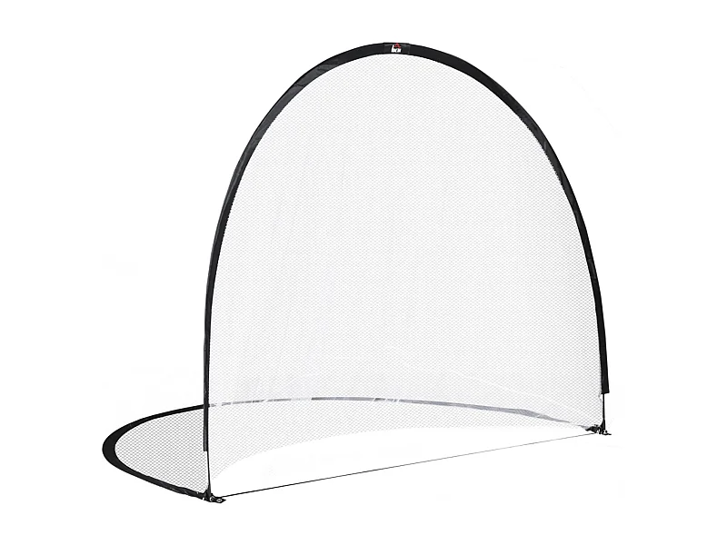 Cage de foot portable - but de football futsal pliable pop up - sac rangement, piquets inclus - dim. 247L x 203l x 201,5H cm - fibre verre Oxford noir