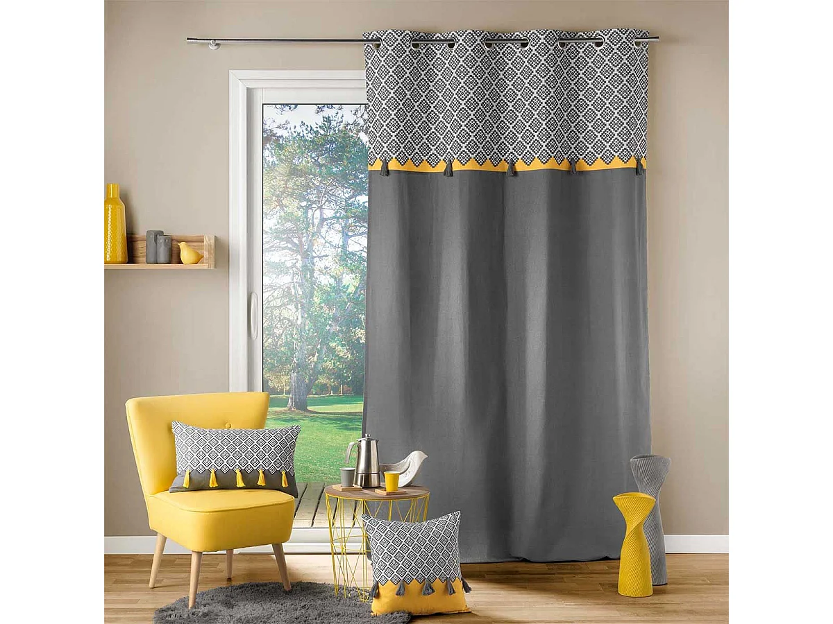 Rideau à Œillets "Neo Casa" 140x240cm Gris