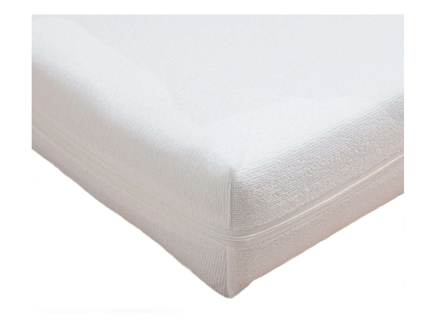Alèse bébé 60 x 120 cm en avec zippe - 100% polyester imperméable - Blanc