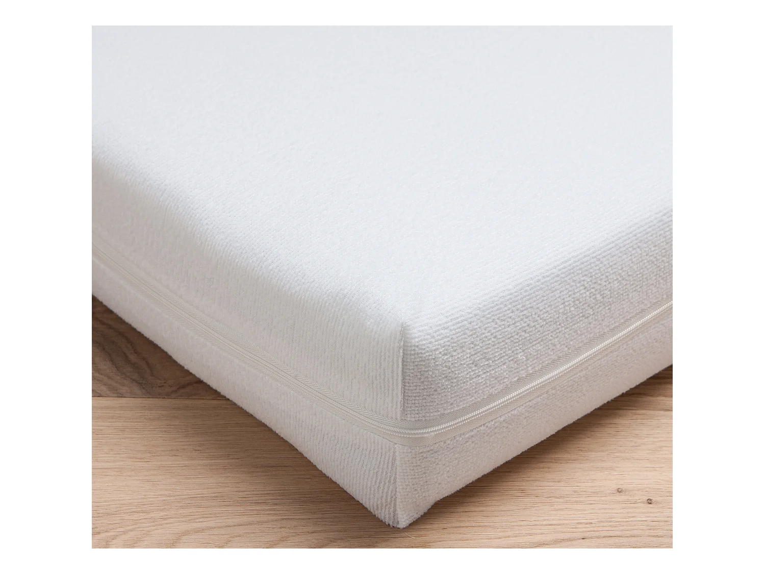 Babyunterbettdecke 60 x 120 cm mit Reißverschluss – 100 % wasserdichtes Polyester – Weiß