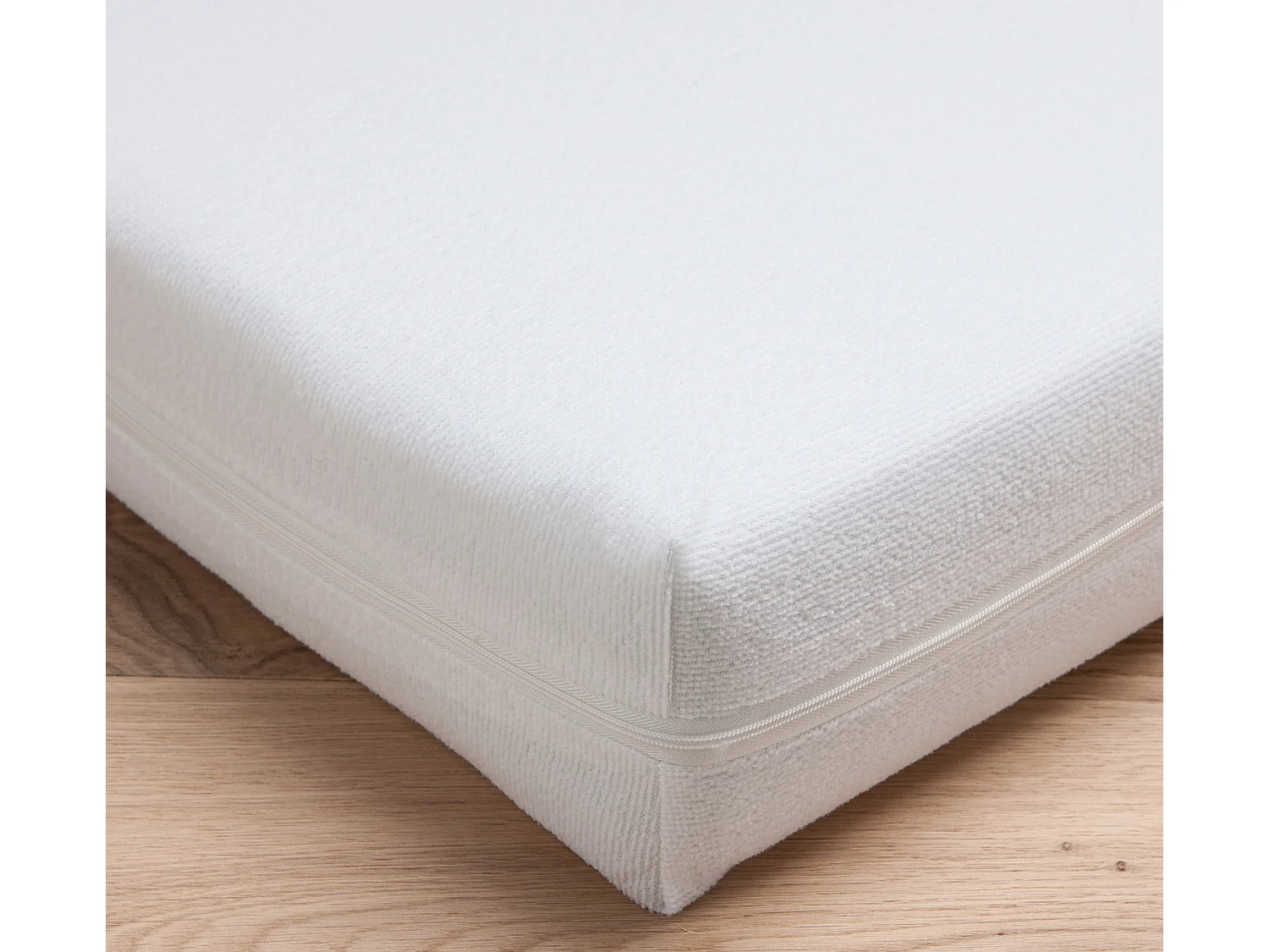 Babyunterbettdecke 60 x 120 cm mit Reißverschluss – 100 % wasserdichtes Polyester – Weiß