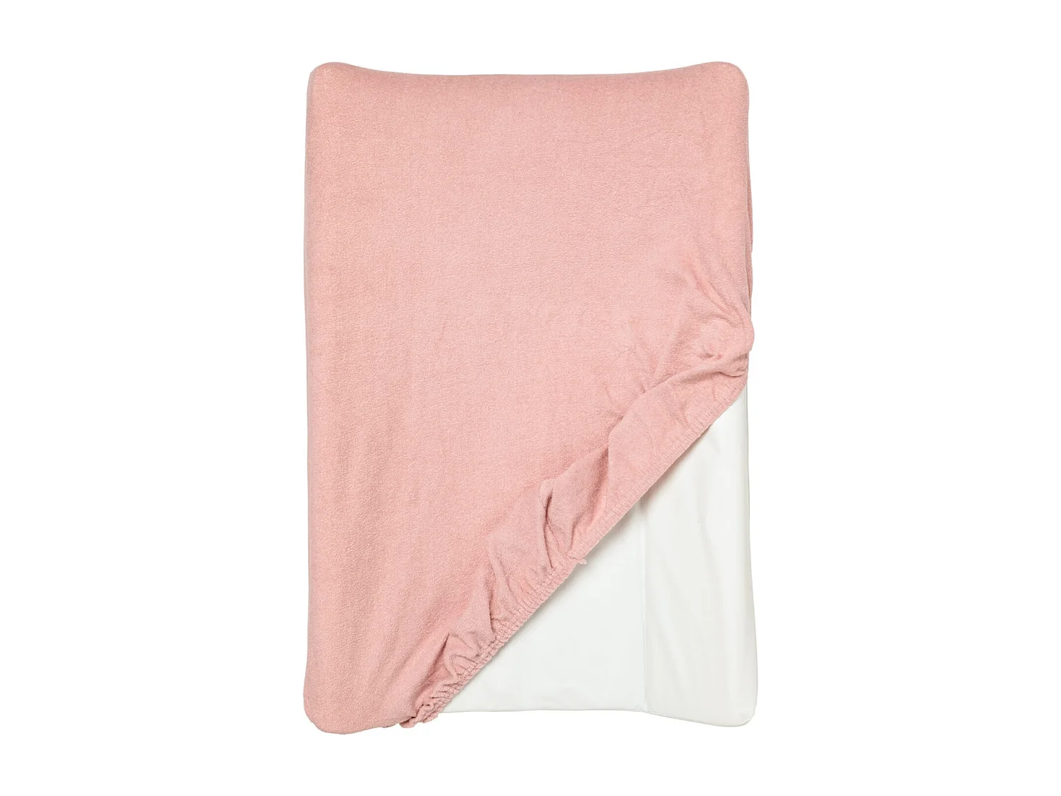 Housse matelas à langer 50 x 70 en coton/polyester - Rose