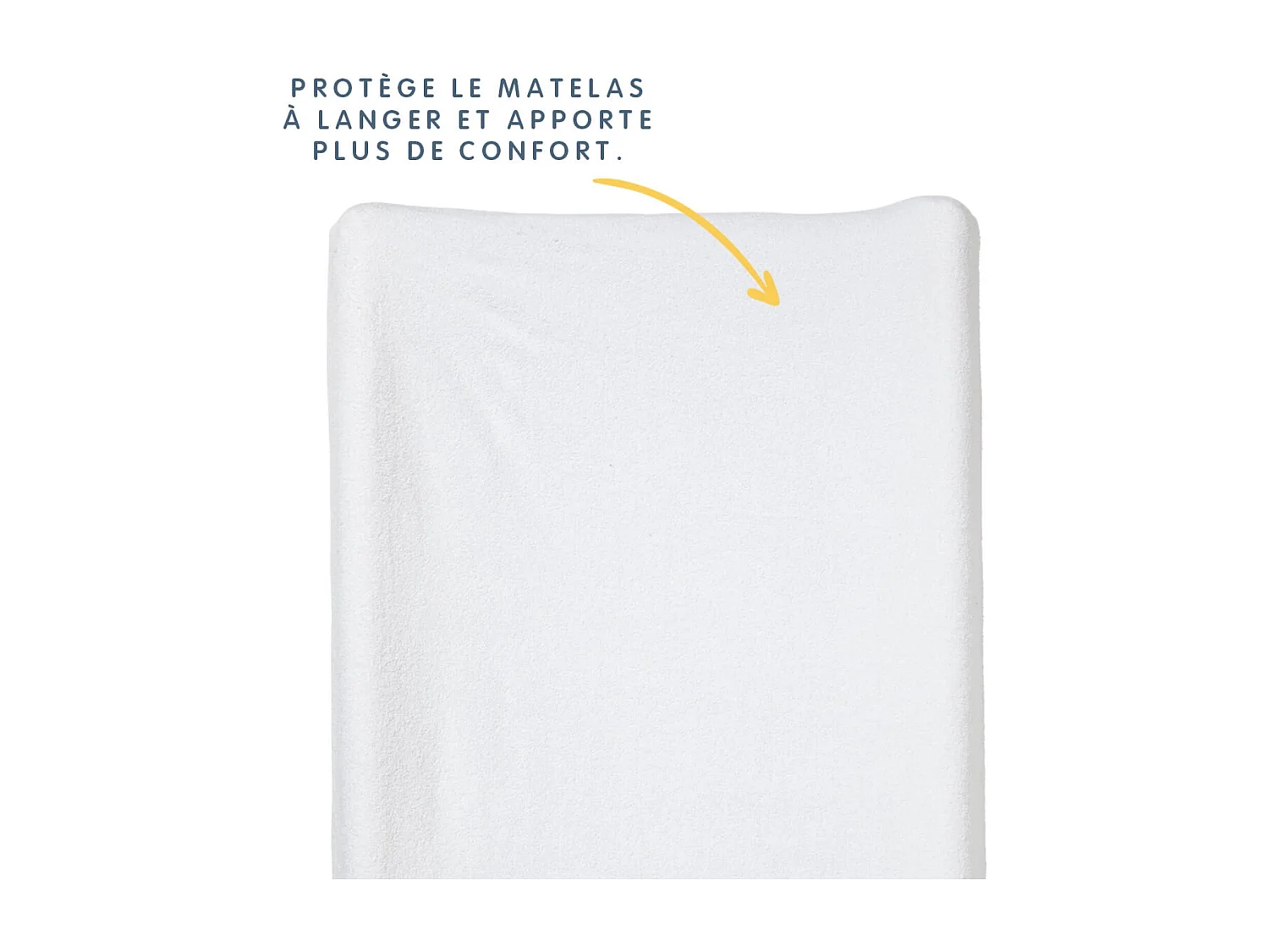 Wickelauflagenbezug 50 x 70 aus Baumwolle/Polyester – Weiß