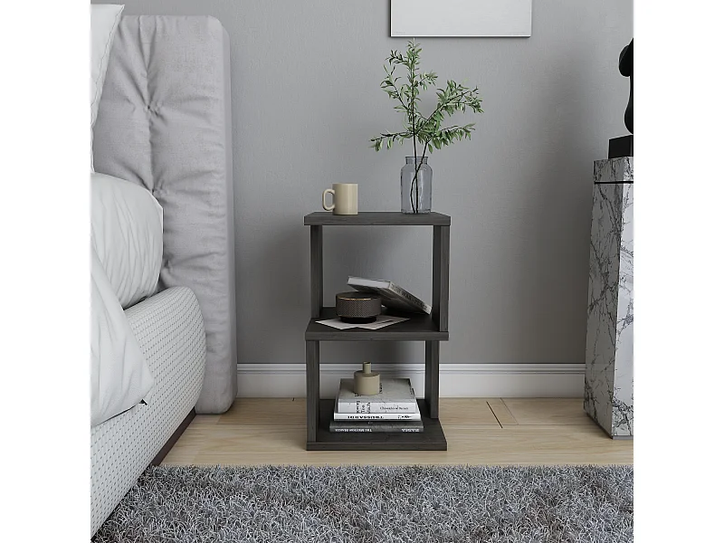 Table de chevet Carter , Etagères ouvertes, table d'appoint (Wenge)