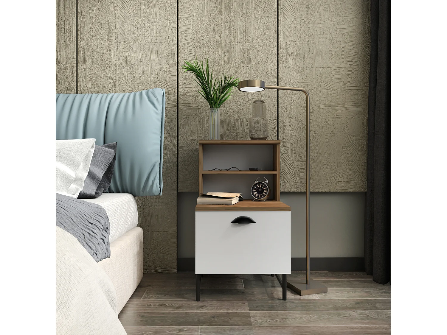 Decorotika Cressi Nightstand - 45 cm W x 83 cm H x  45 cm D