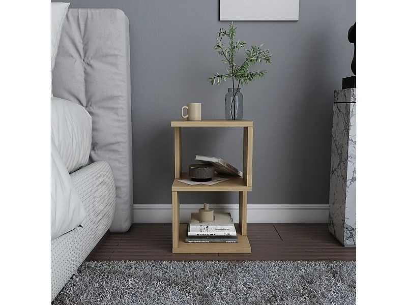 Table de chevet Carter , Etagères ouvertes, table d'appoint (Chêne)