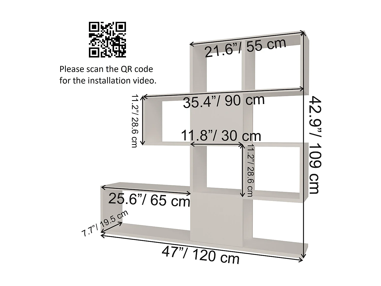 Decorotika Karlin 4-tier Bookcase