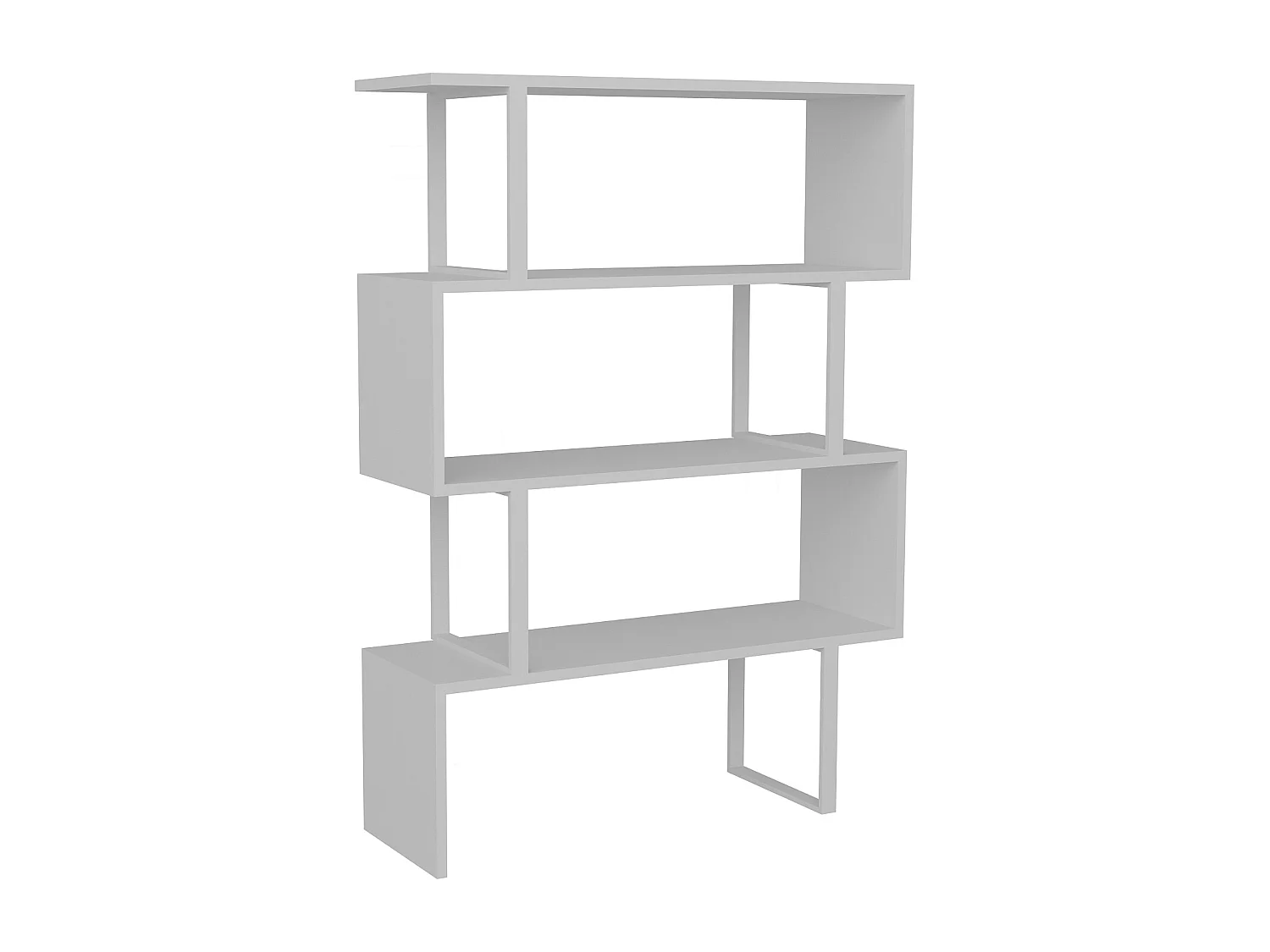 Decorotika Adriana Bookcase with Metal Frame - 90 cm W x 120 cm H x 30 cm D