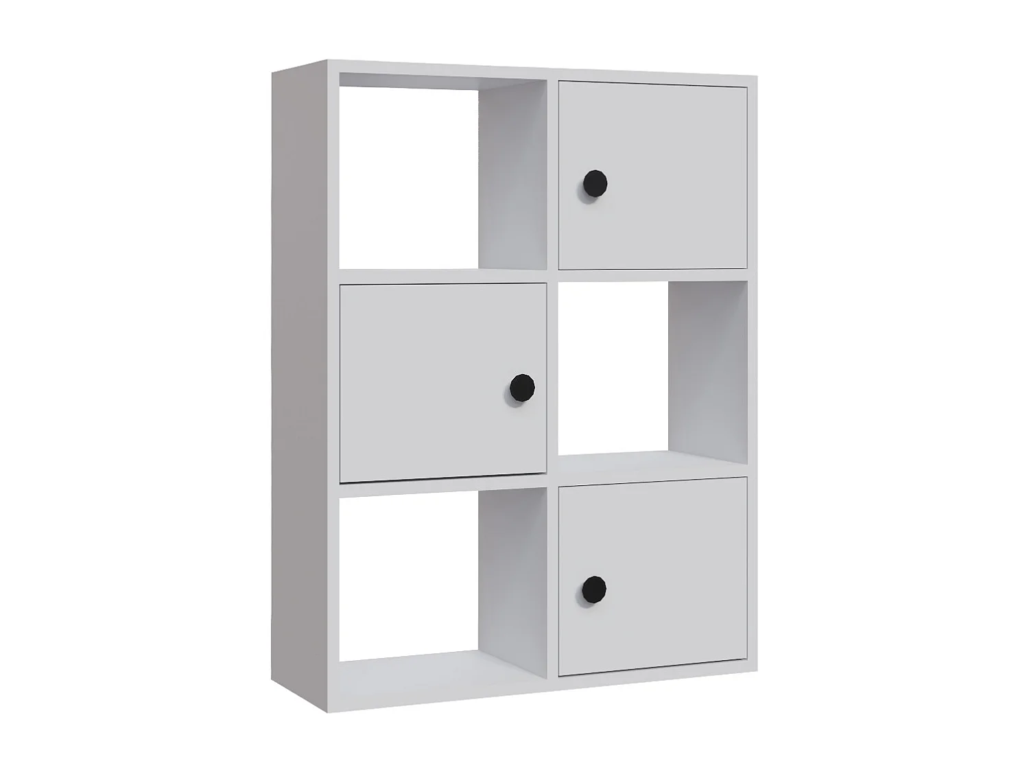 Bibliothèque Tilton 94 cm Armoires et Etagères ouvertes (Blanc)