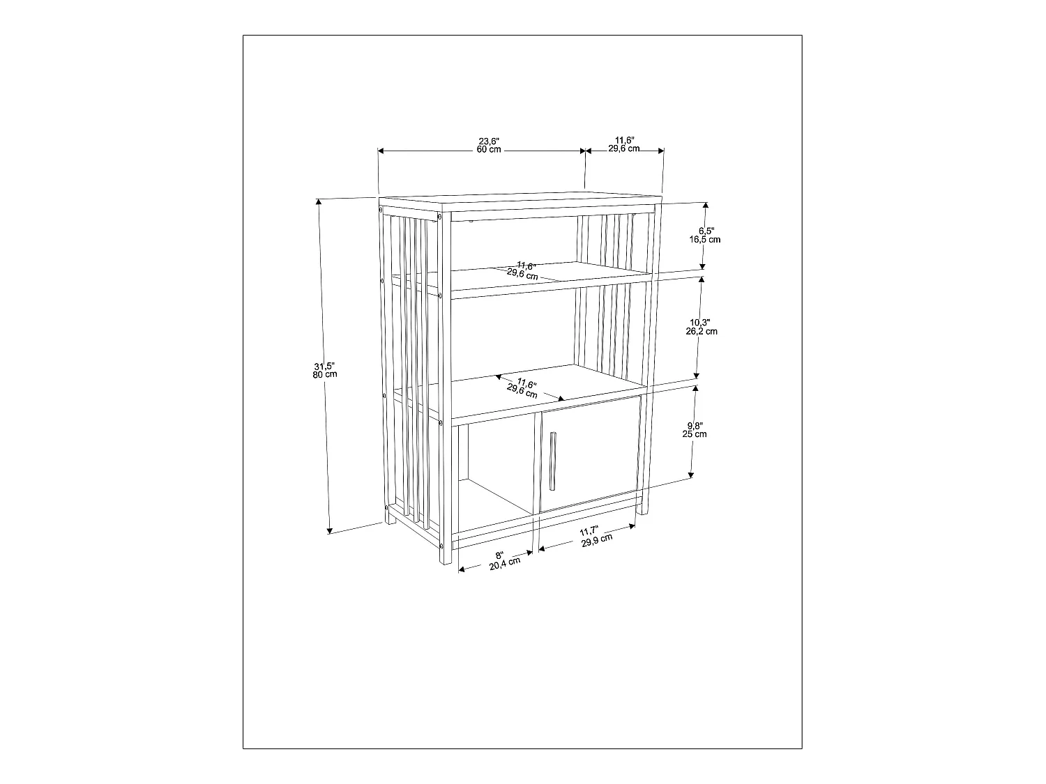 Bibliothèque Letos avec le cadre en métal et armoire, design stylistique (Anthracite et Doré)