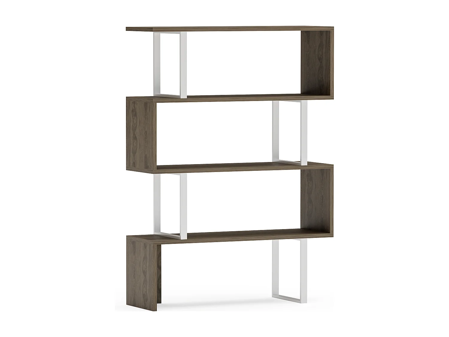 Decorotika Adriana Bookcase with Metal Frame -  90 cm W x 120 cm H x 30 cm D