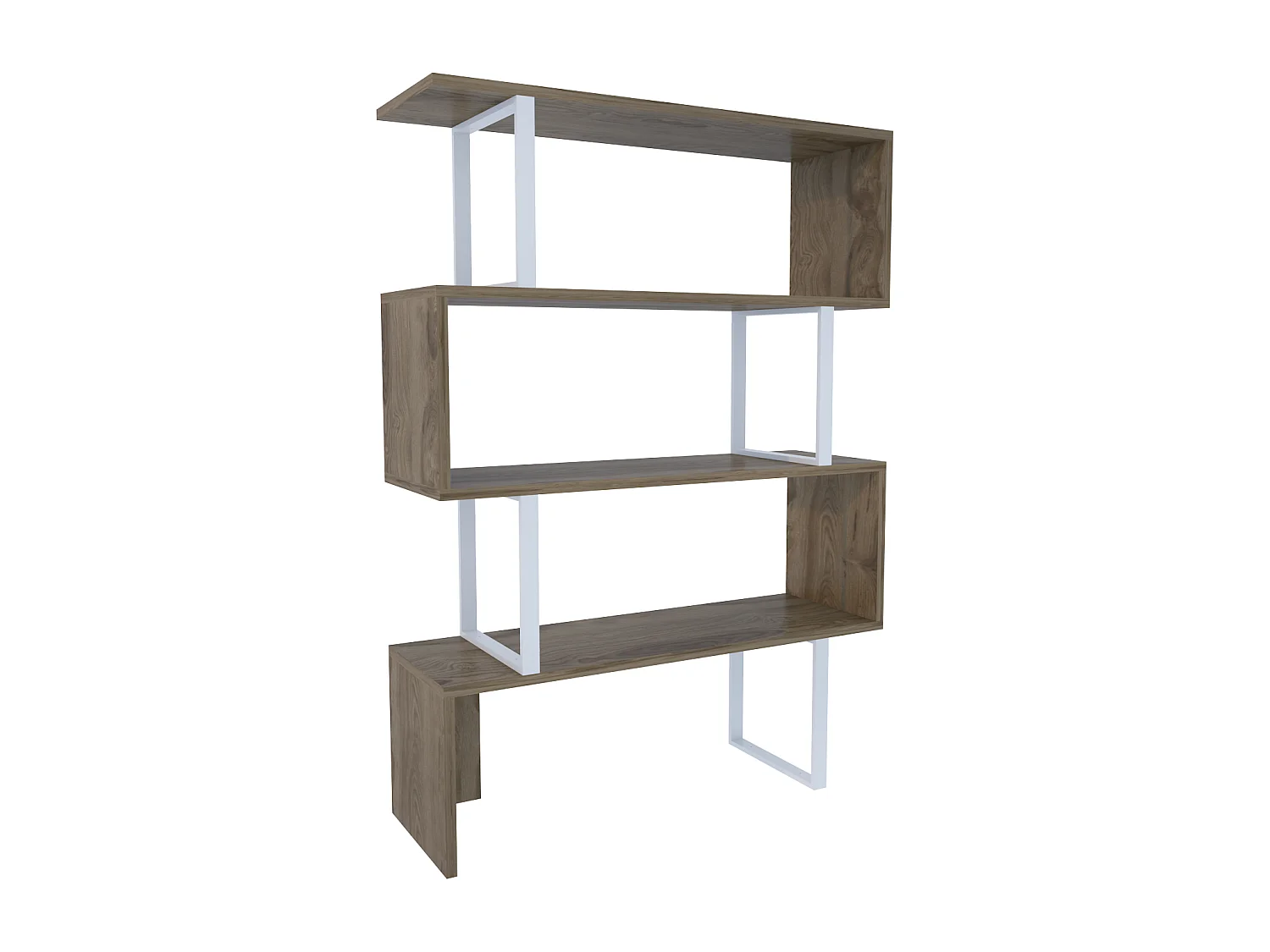 Decorotika Adriana Bookcase with Metal Frame -  90 cm W x 120 cm H x 30 cm D