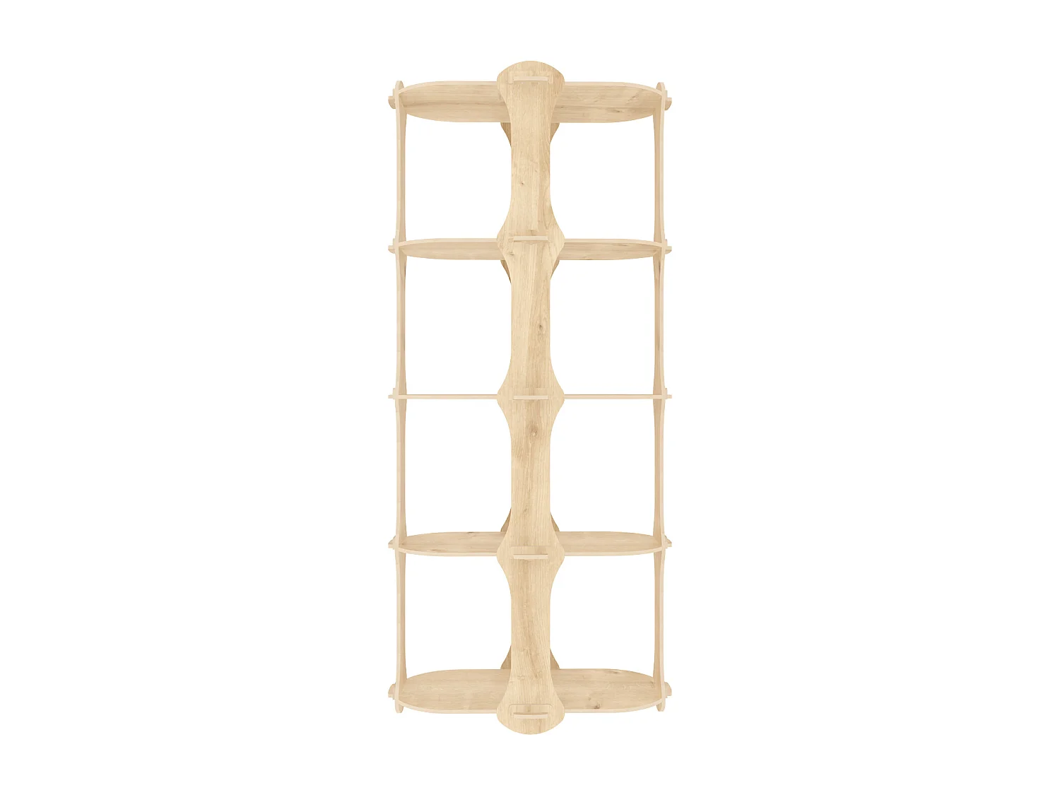 Decorotika Ayzi Bookcase MDF 4-tier Handmade - 62 cm W x 138 cm H x 33 cm D