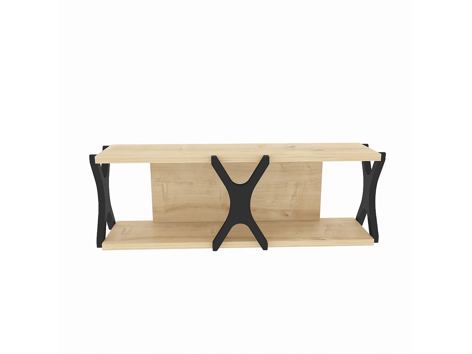 Étagère murale flottante Seza, 72 cm (Chêne et noir)