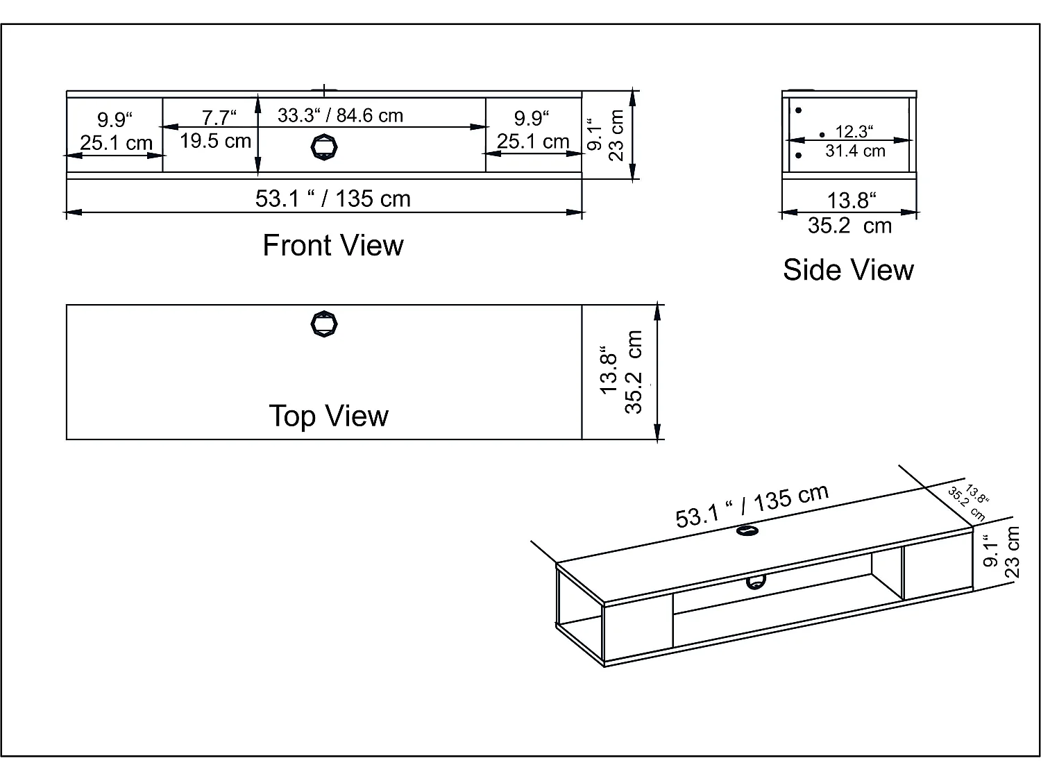 Decorotika Peti Floating  TV Unit