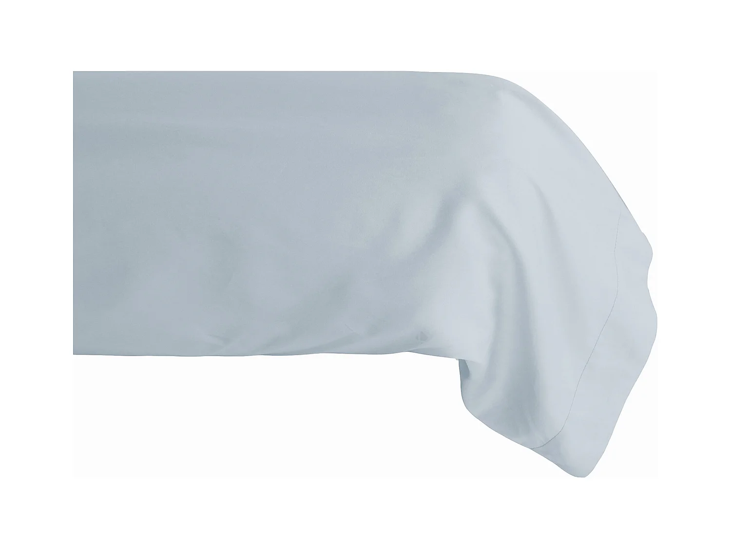 Taie de traversin 43x190 cm percale de coton MANOIR bleu Glacier