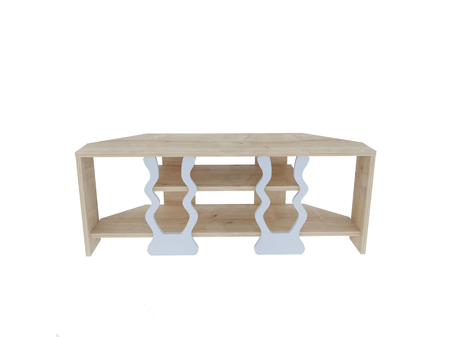 Decorotika Firal Corner TV Unit for TVs up to 45 inches with Open Shelves