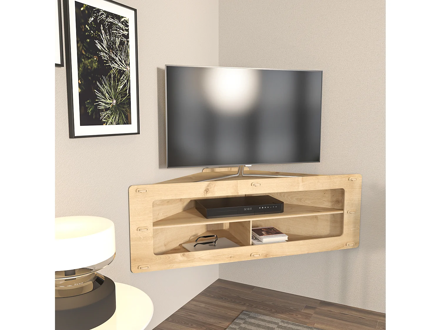 Eck-TV-Ständer Sala | Saphir-Eiche