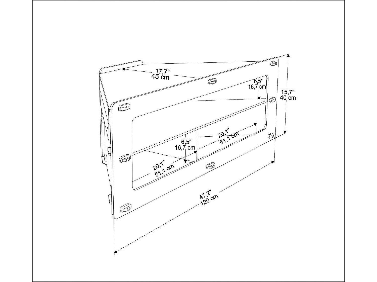 Eck-TV-Ständer Sala | Saphir-Eiche