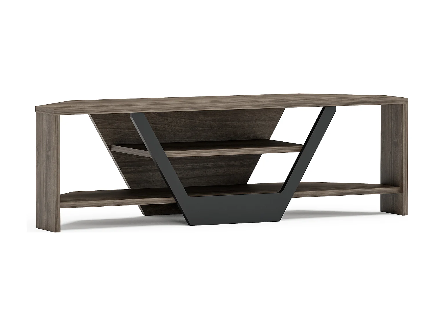 Decorotika Sares  TV Unit for TVs up to 55 inch White and Black