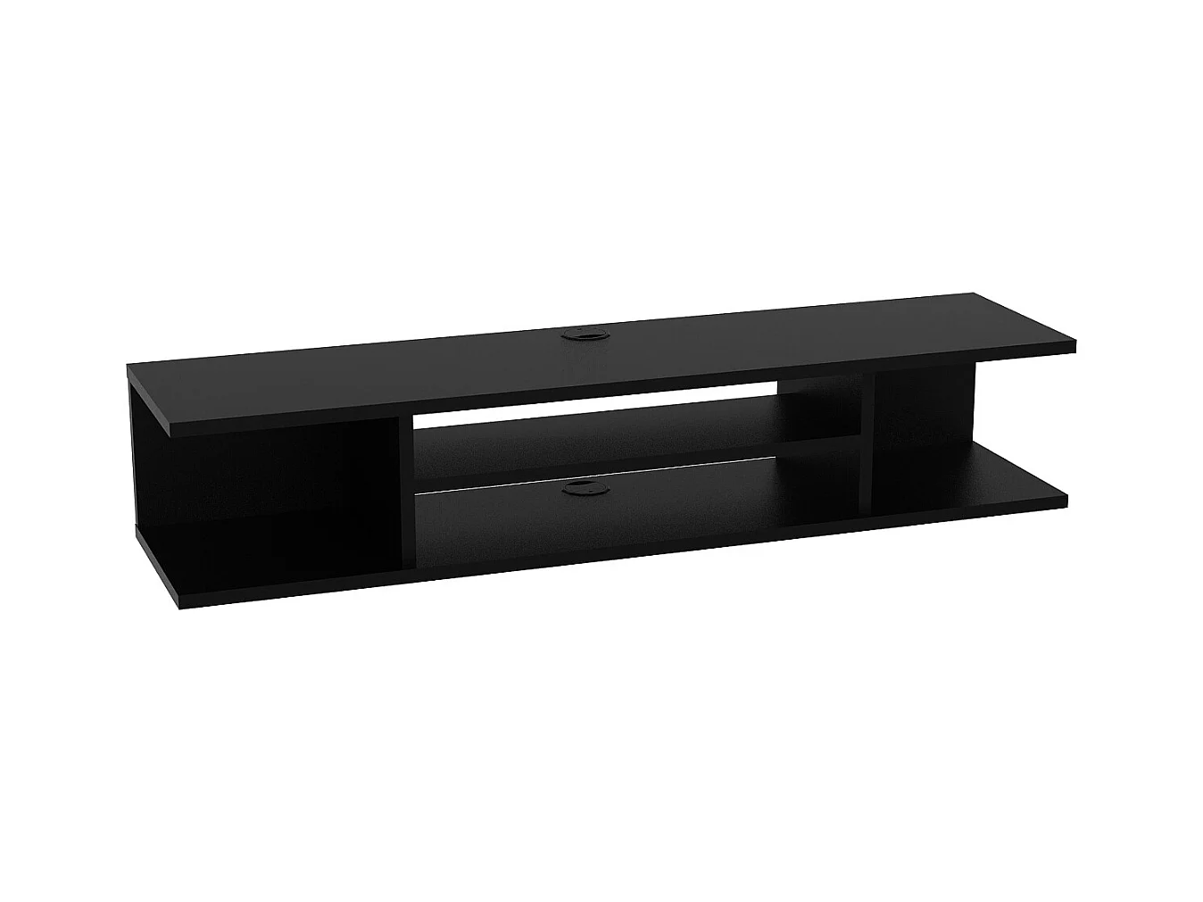 Meuble TV mural de 120 cm Pivot (Noir)