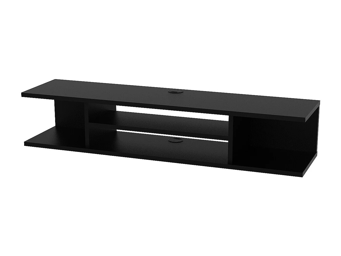 Meuble TV mural de 120 cm Pivot (Noir)