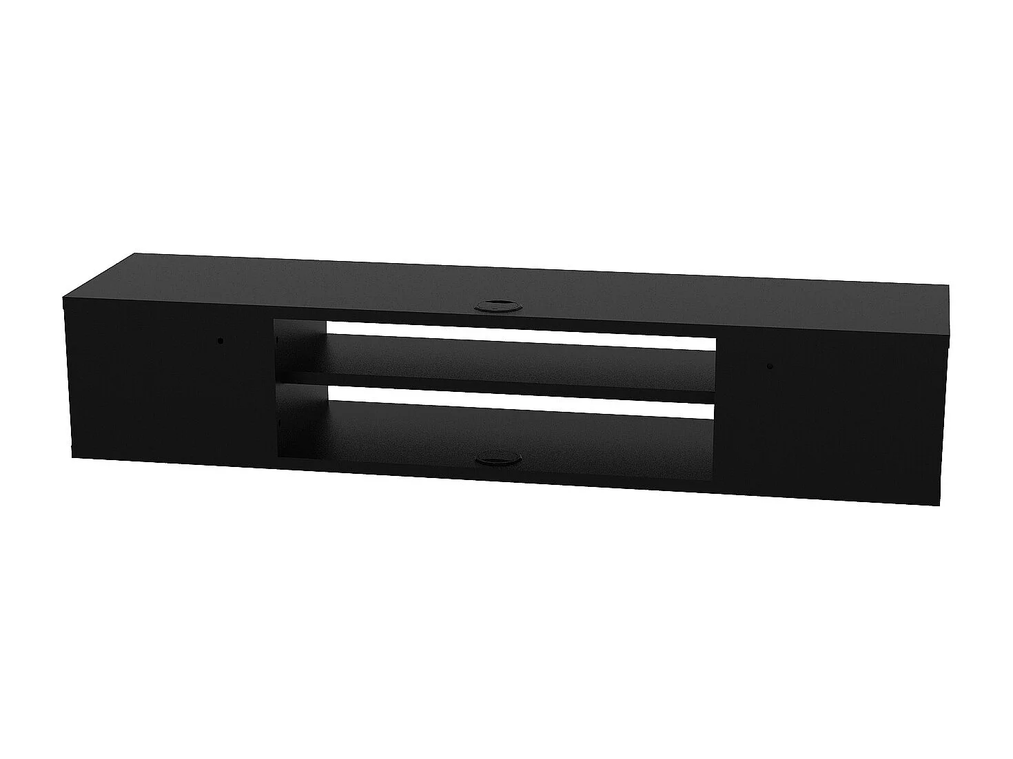 Meuble TV mural de 120 cm Pivot (Noir)