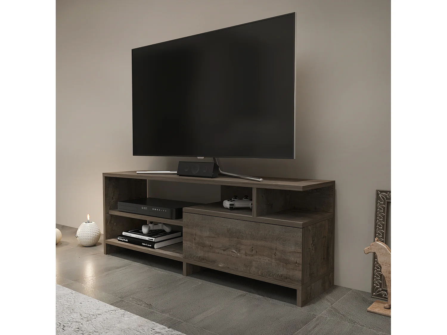 Meuble TV Pulaski pour téléviseurs jusqu'à 54 pouces (Wenge)