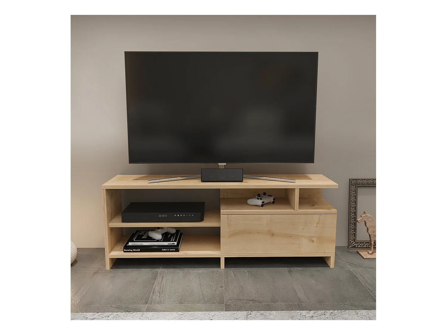 Meuble TV Pulaski pour téléviseurs jusqu'à 54 pouces (Chêne)