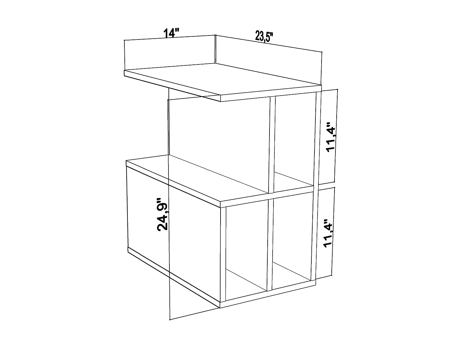 Decorotika Lauron Side Table with Storage