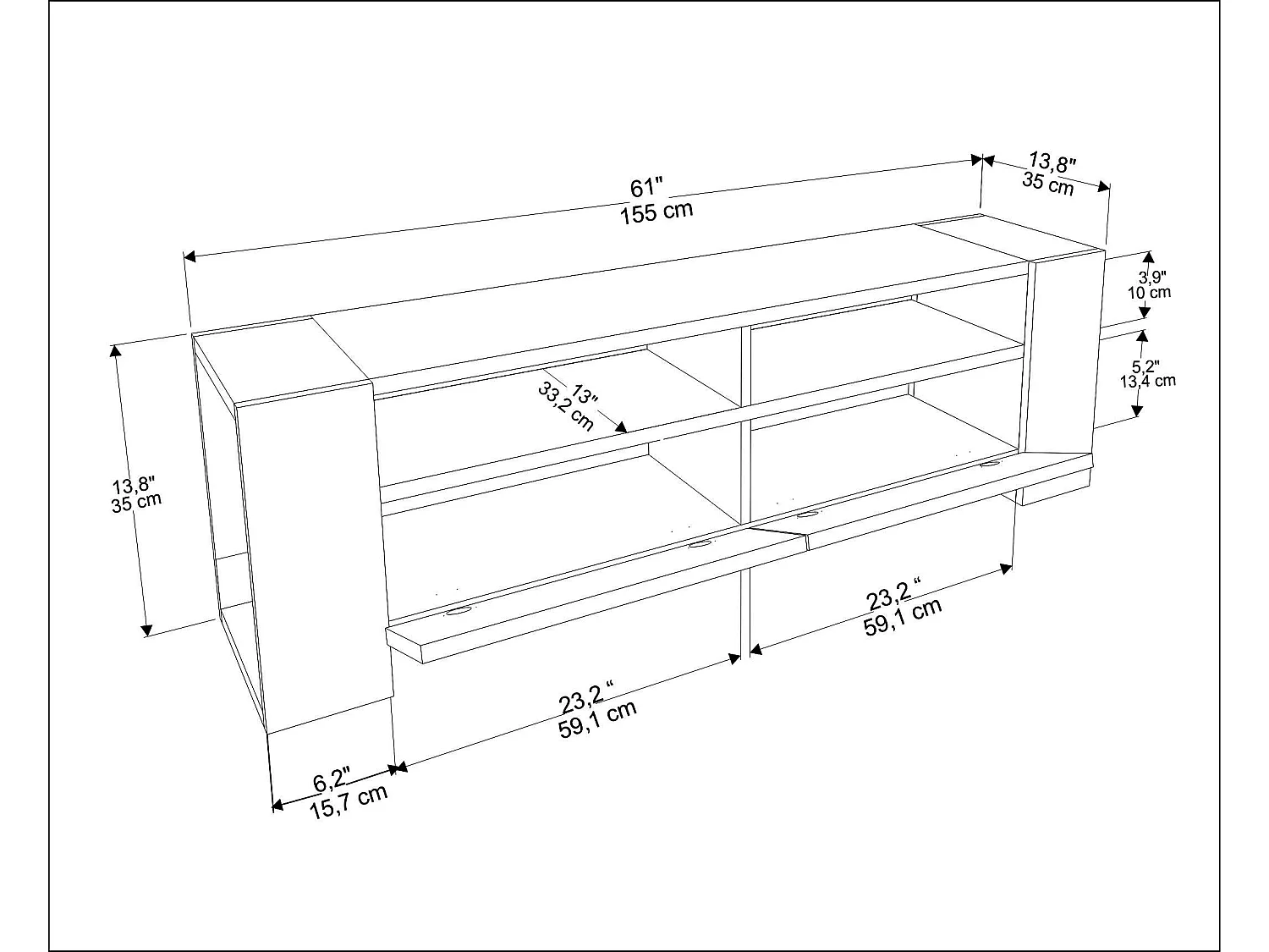 Decorotika Lauron Side Table with Storage