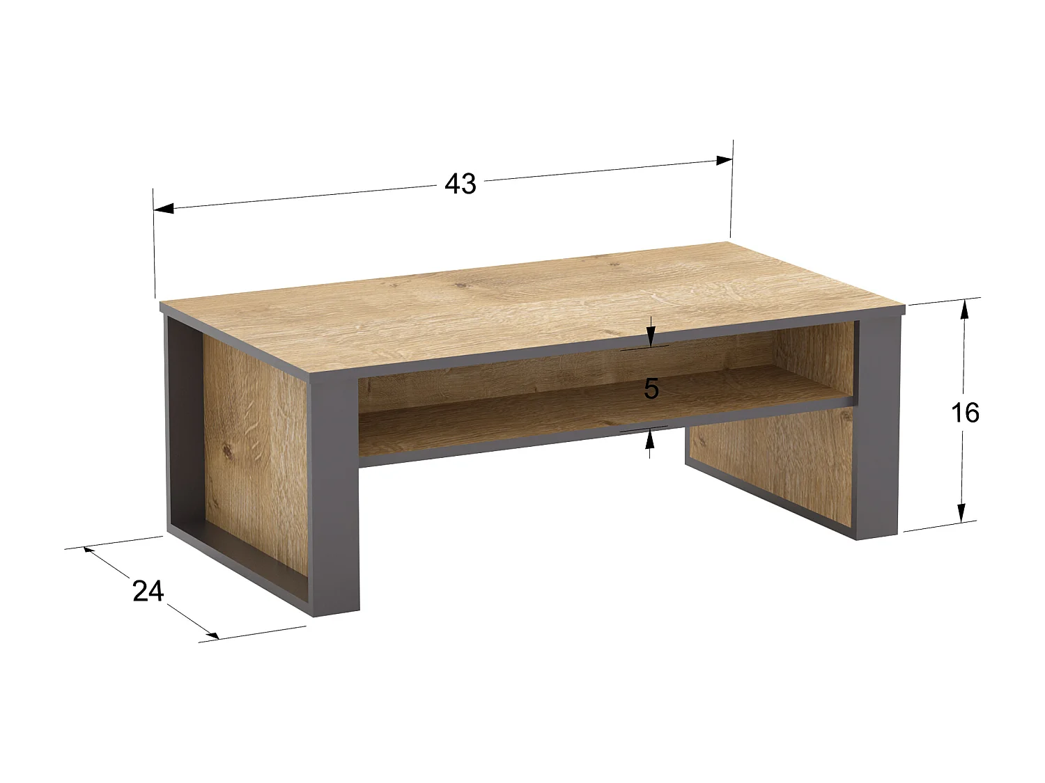 Decorotika Manhattan 110 cm Rectangular Coffee Table