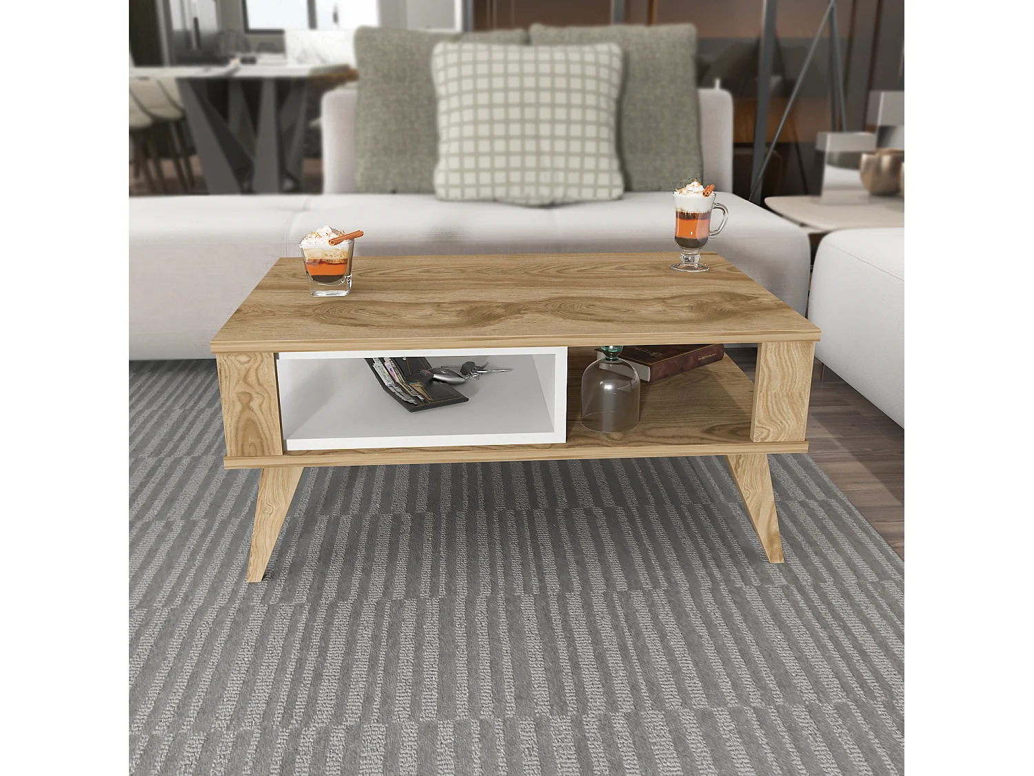 Decorotika Ionis Coffee Table - W 90 cm x H 40 cm x D 60 cm