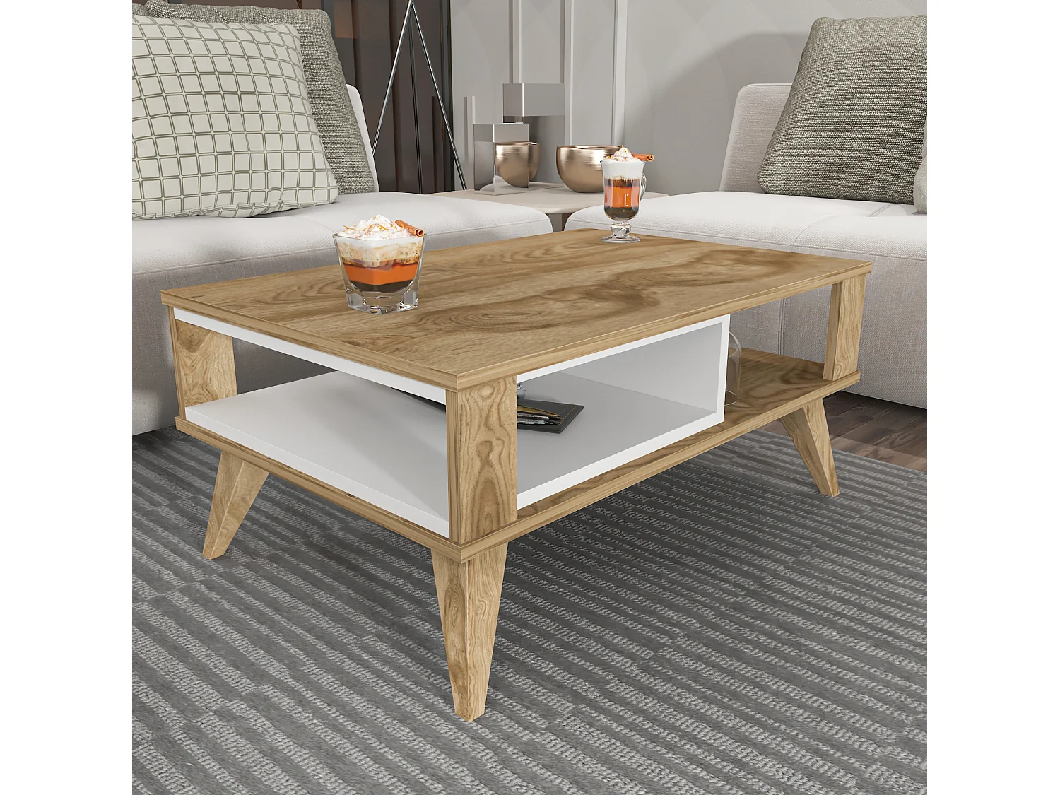 Decorotika Ionis Coffee Table - W 90 cm x H 40 cm x D 60 cm