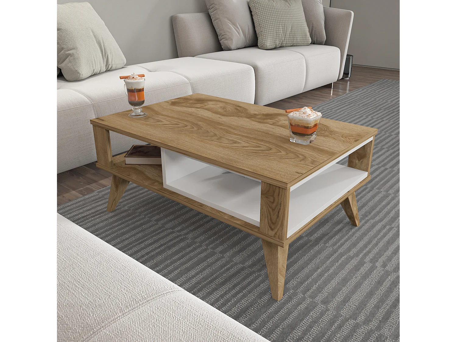 Decorotika Ionis Coffee Table - W 90 cm x H 40 cm x D 60 cm