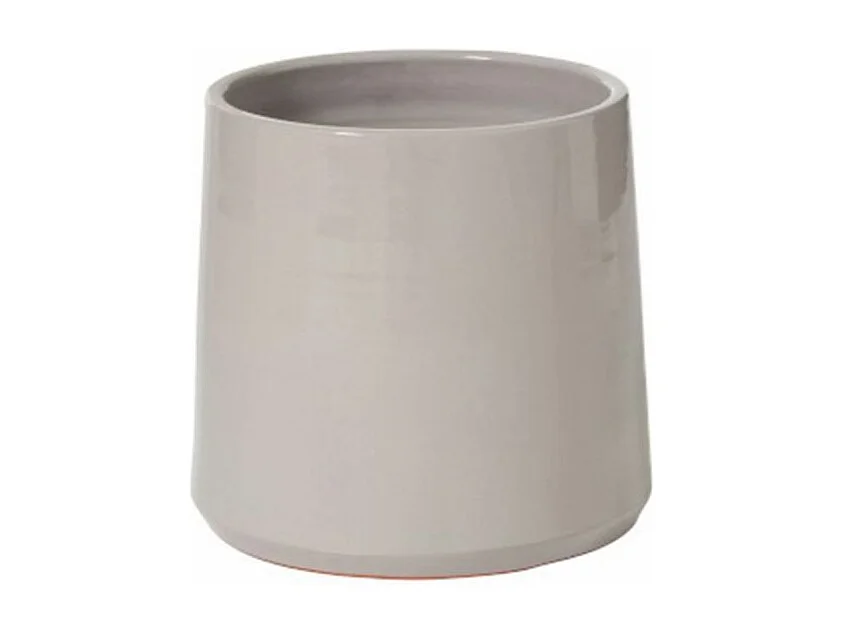 Cache Pot Rond en Céramique "Can" 24cm Gris