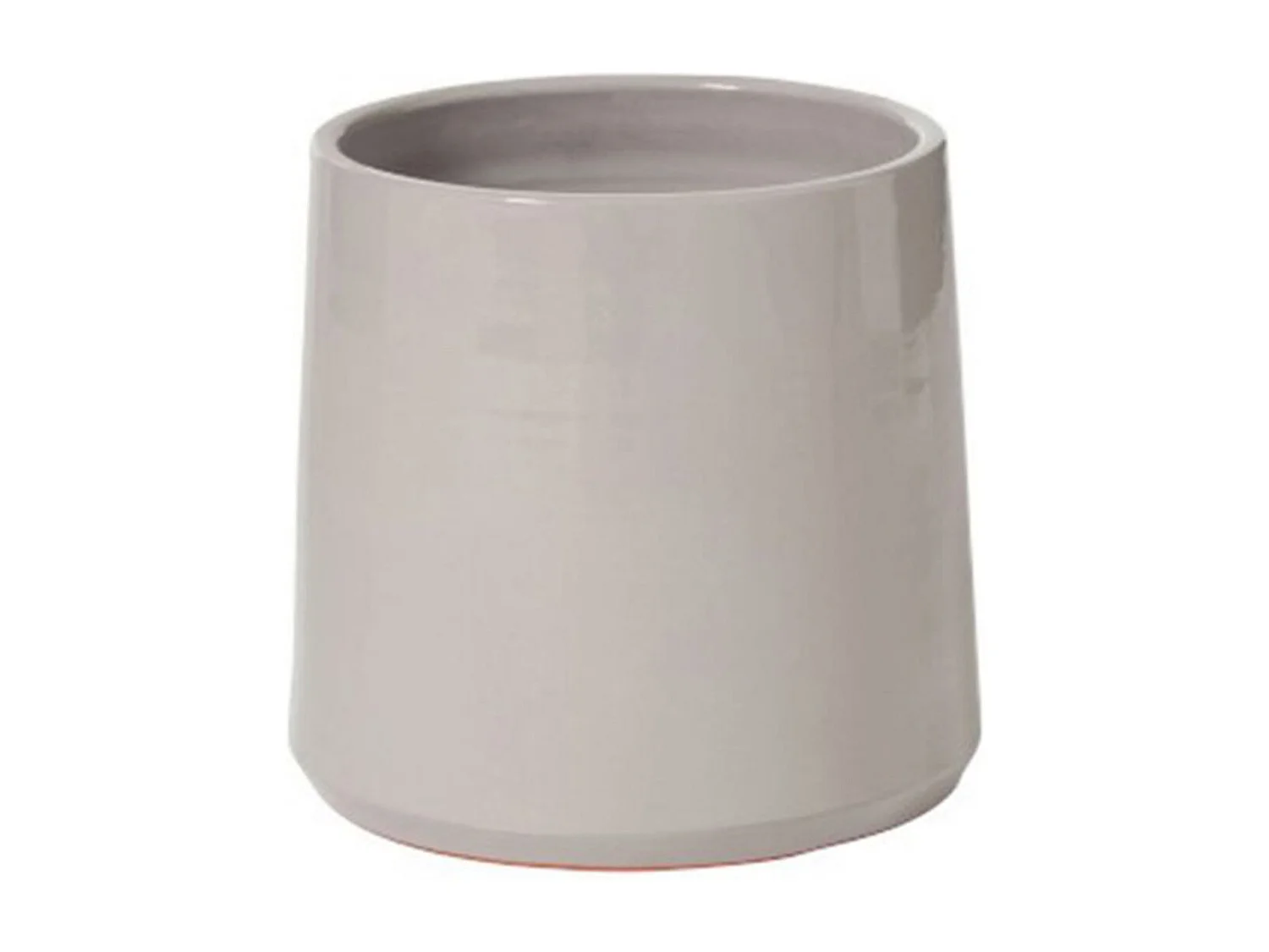 Cache Pot Rond en Céramique "Can" 24cm Gris
