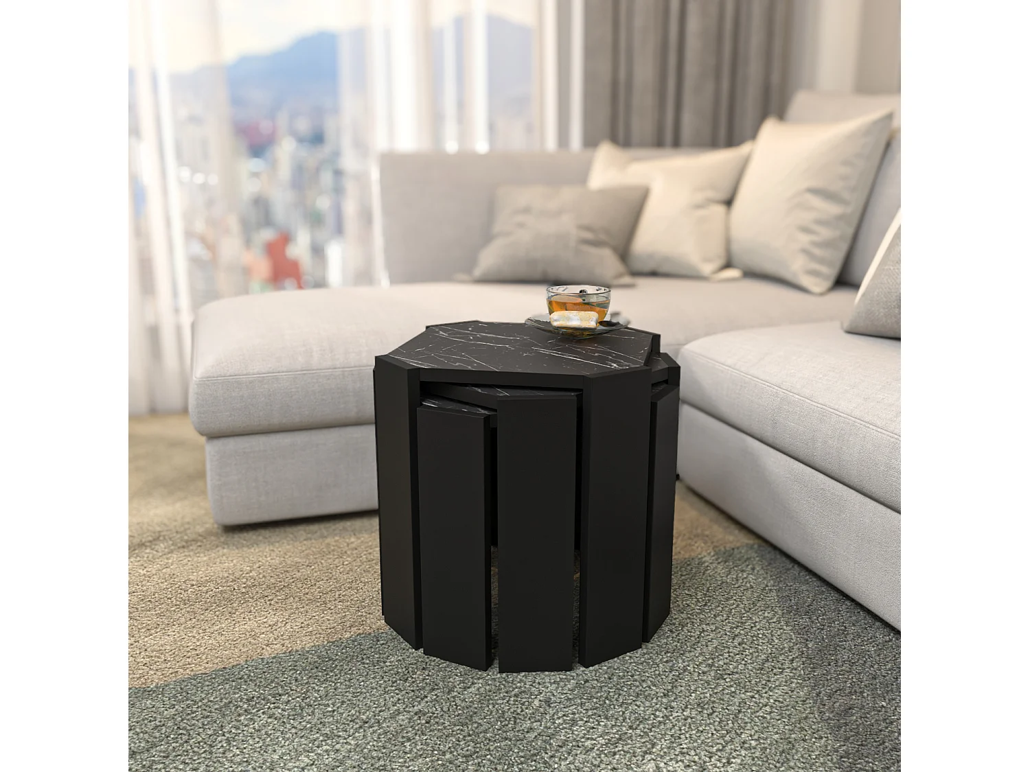 Decorotika Lori 44.5 cm 3-Pieces Nesting Table Set