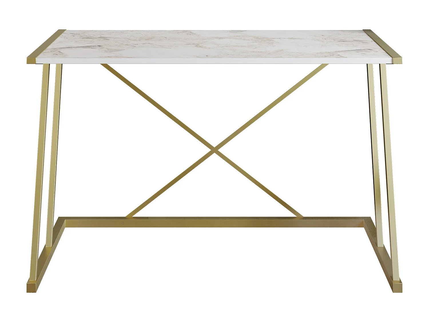 Decorotika Anemon Metal Legs Computer and Writing Desk - W 120 cm x H 75 cm x D 60 cm