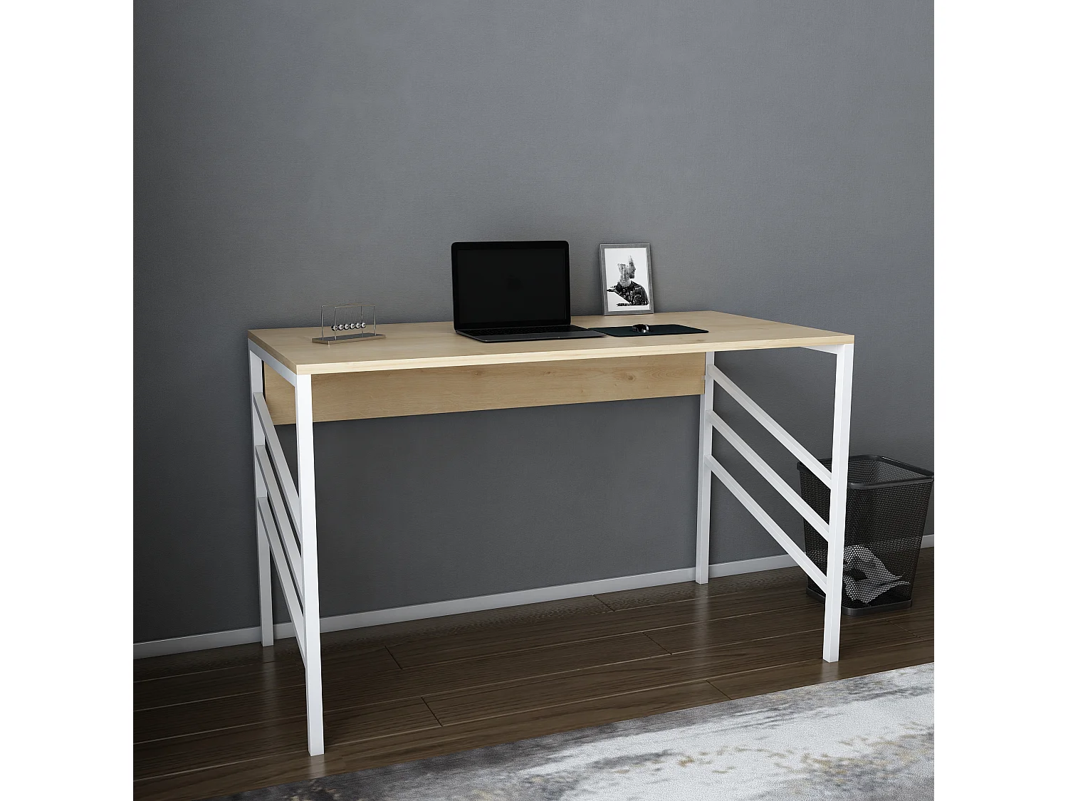 Decorotika Josephine Desk with Metal Frame - W 120 cm x H 75 cm x D 60 cm