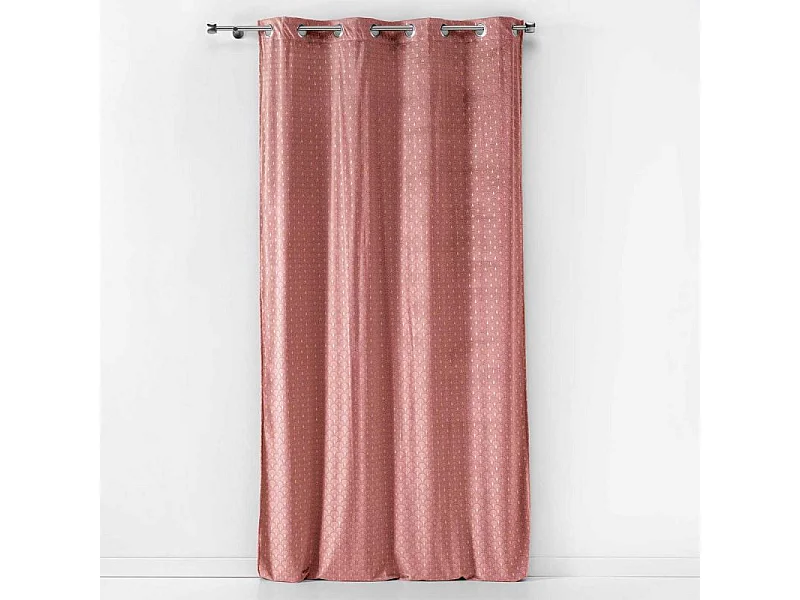 Rideau à Œillets Imprimé "Bellagold" 140x240cm Rose