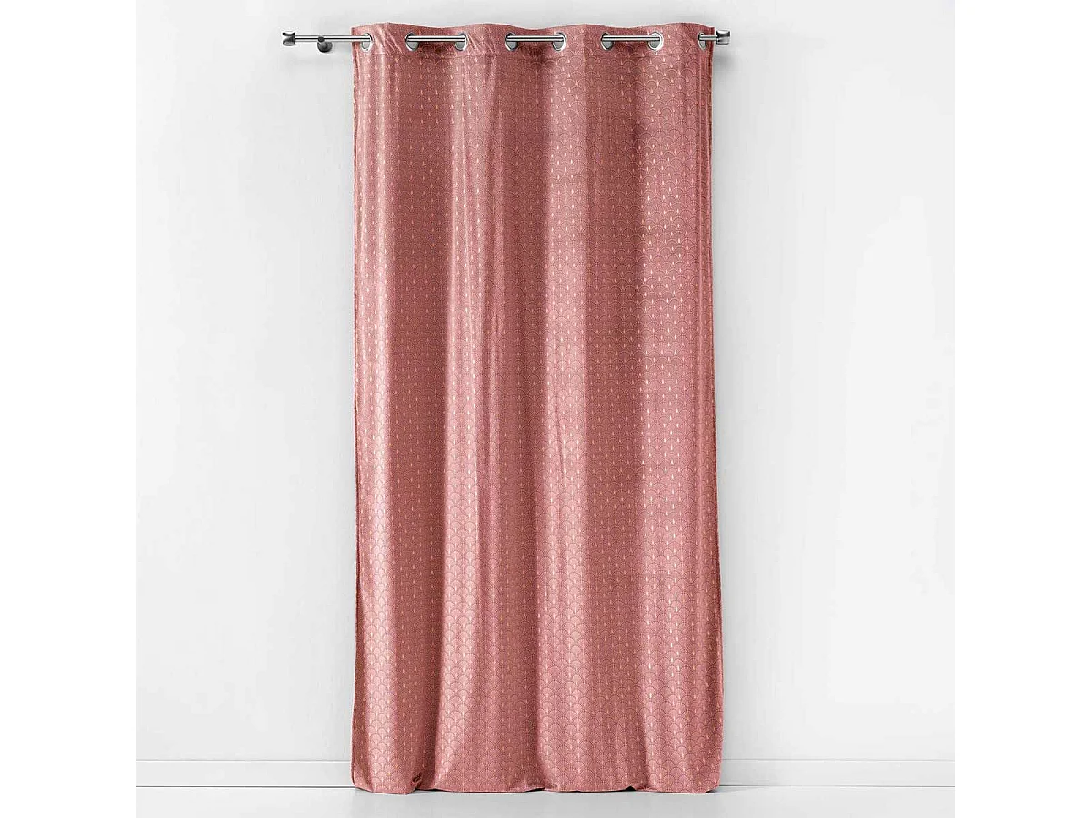 Rideau à Œillets Imprimé "Bellagold" 140x240cm Rose