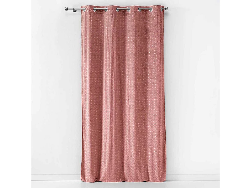Rideau à Œillets Imprimé "Bellagold" 140x240cm Rose